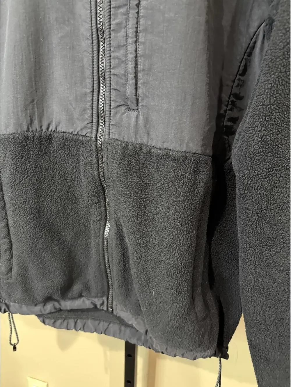 The North Face Men's Black Fleece Jacket with Chest Pocket Medium
